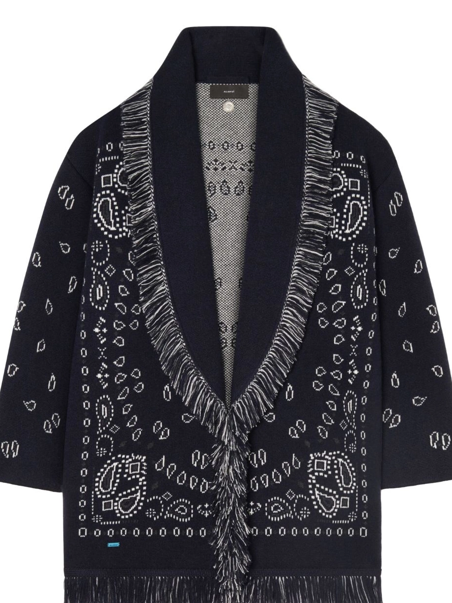 Cheap Women Bandana Alanui cardigan cashmere jacquard 0811